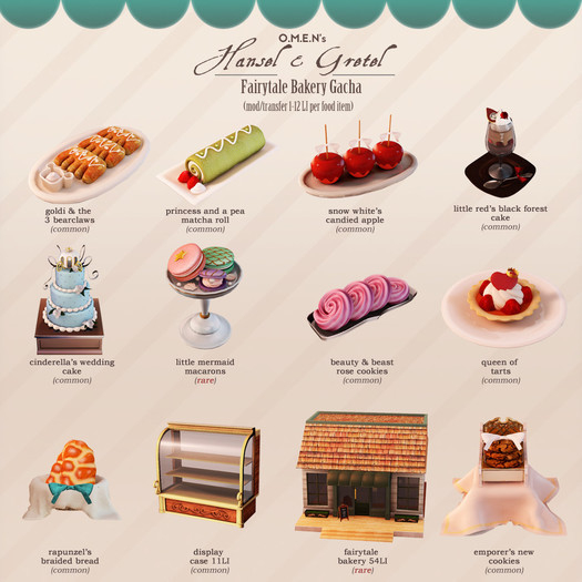 O.M.E.N.  Hansel + Gretel - Little Mermaid Macarons RARE