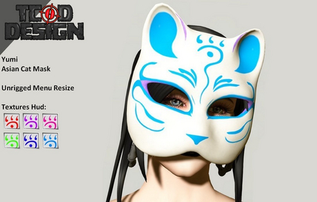 Second Life Marketplace - Asian Cat Mask ~ Yumi [Textures Hud]...