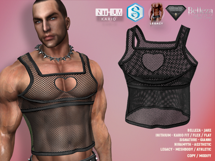 [SEVENELEVEN] Love Top - Black Mesh