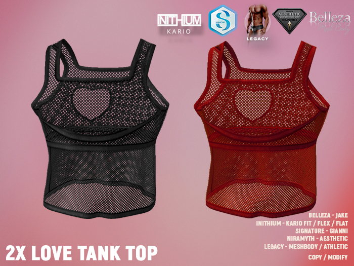 [SEVENELEVEN] Love Top - 2x Pack