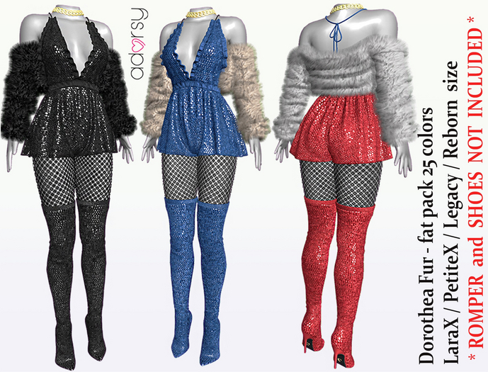 adorsy - Dorothea Fur Jacket Fatpack - Lara X/Legacy/PetiteX/Reborn