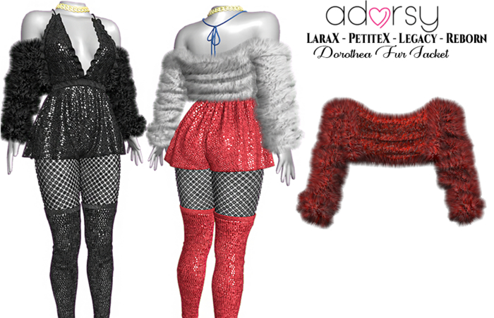 adorsy - Dorothea Fur Jacket Red - Lara X/Legacy/PetiteX/Reborn