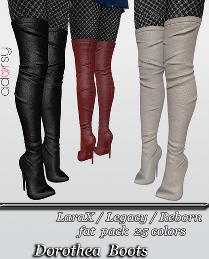 adorsy - Dorothea Boots Fatpack - Lara X/Legacy/PetiteX/Reborn