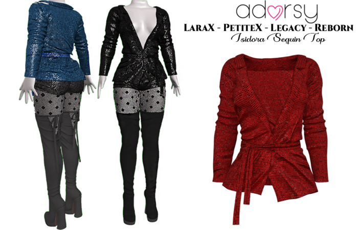 adorsy - Isidora Sequin Jacket Red - Lara X/Legacy/PetiteX/Reborn