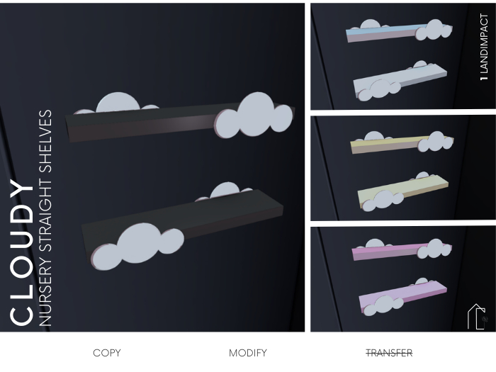 B - CLOUDY Straight Shelves