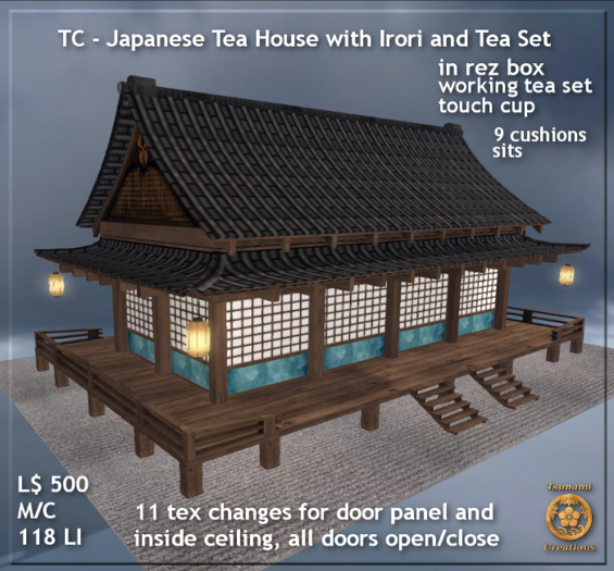 TC - Japanese Tea House with Irori and Tea Set