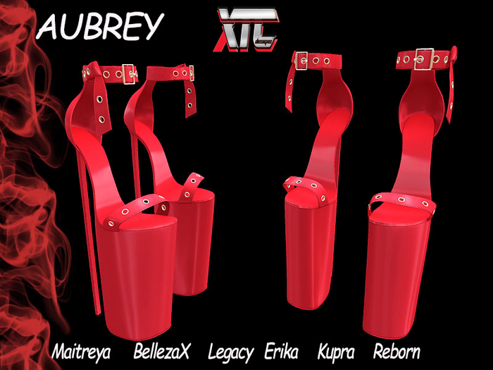 XTC Aubrey Platform Heel Red