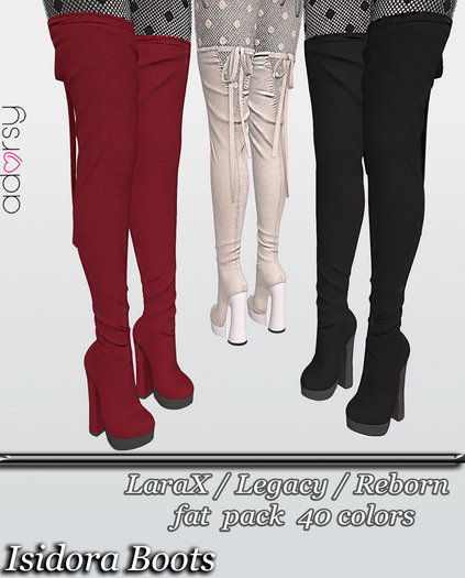 adorsy - Isidora Boots Fatpack - Lara X/Legacy/PetiteX/Reborn