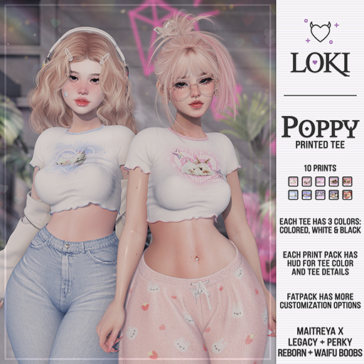 Loki - Poppy Printed Tee - FATPACK