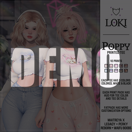 Loki - Poppy Printed Tee - DEMO