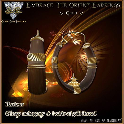 Embrace The Orient Earrings Gold