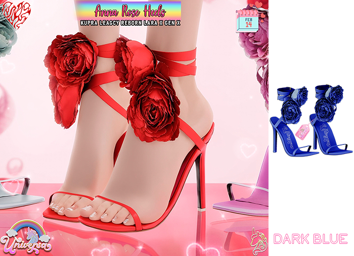 #UNIVERSA - Anna Rose Heels - Dark Blue - Kupra - Reborn - Legacy - GenX - LaraX