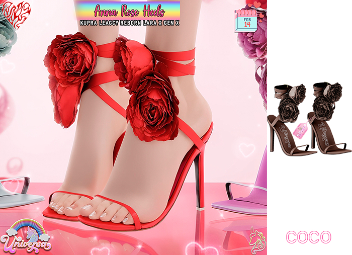 #UNIVERSA - Anna Rose Heels - Coco - Kupra - Reborn - Legacy - GenX - LaraX