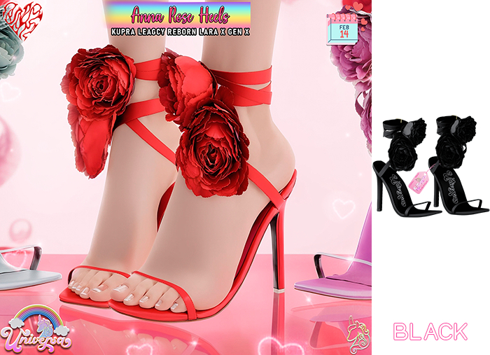 #UNIVERSA - Anna Rose Heels - Black - Kupra - Reborn - Legacy - GenX - LaraX