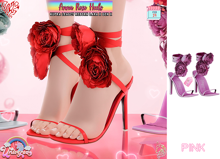 #UNIVERSA - Anna Rose Heels - Pink - Kupra - Reborn - Legacy - GenX - LaraX