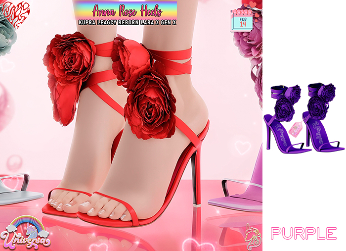 #UNIVERSA - Anna Rose Heels - Purple - Kupra - Reborn - Legacy - GenX - LaraX