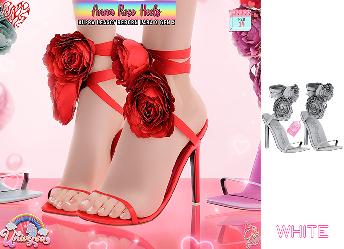 #UNIVERSA - Anna Rose Heels - White - Kupra - Reborn - Legacy - GenX - LaraX