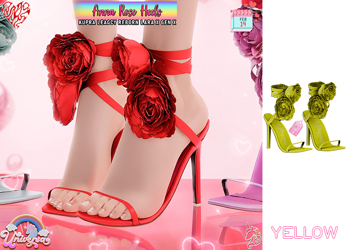 #UNIVERSA - Anna Rose Heels - Yellow - Kupra - Reborn - Legacy - GenX - LaraX