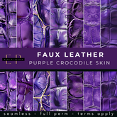 Made by Porter - Faux Leather Purple Crocodile Skin