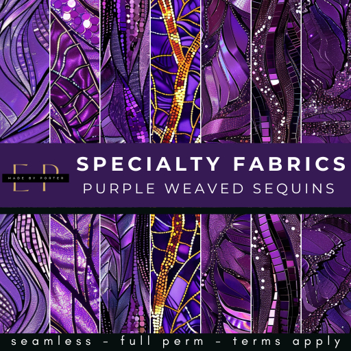Made by Porter - Specialty Fabrics Purple Weaved Sequins