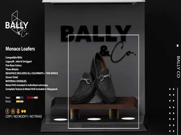 'BALLY & CO' Monaco Loafers Black