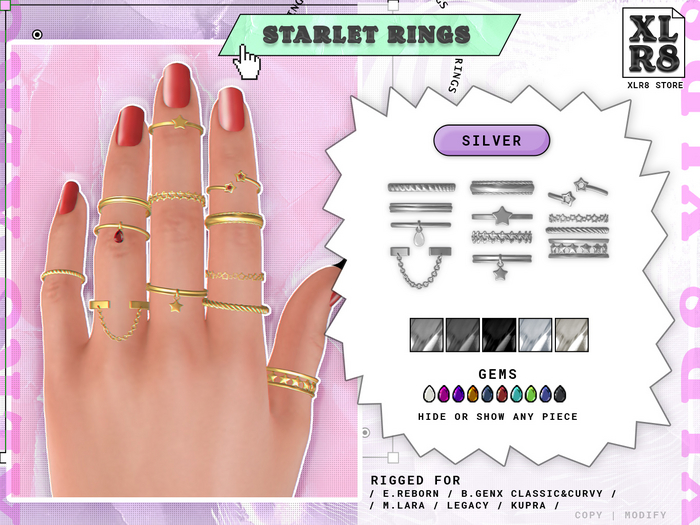 / XLR8 / Starlet Rings / SILVER / Unpack.exe