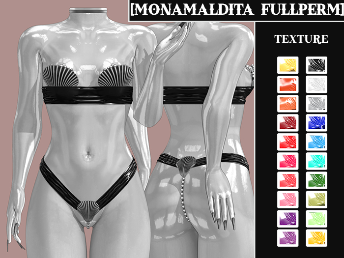 #78 - MONAMALDITA - Texture Latex - Bikini
