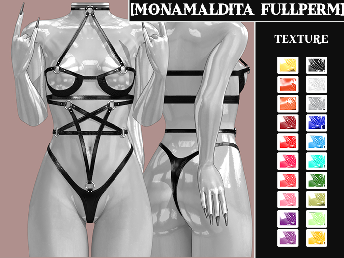 #77 - MONAMALDITA - Texture Latex - Lingerie