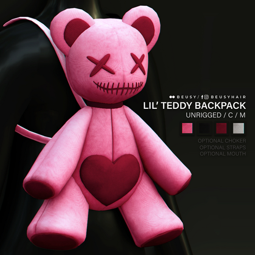 Beusy: Lil' Teddy - Plushie Backpack  / Accessory