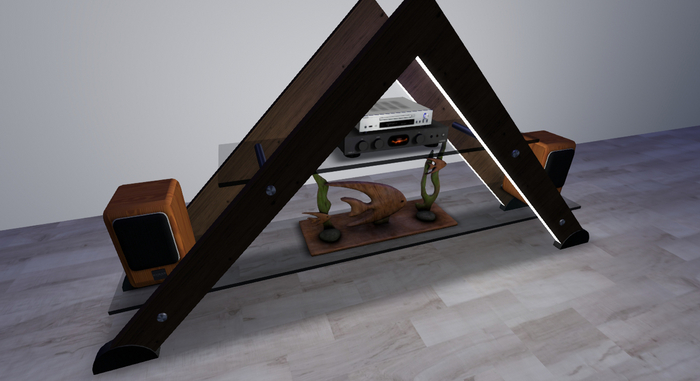 Design triangle cabinet  with accessories