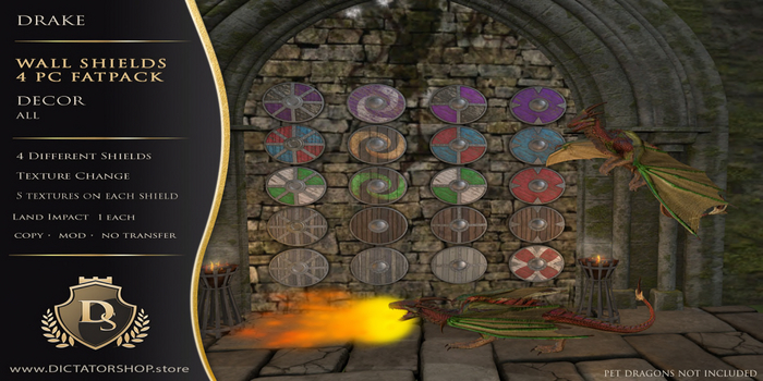 [Ds] Drake - Wall Shields Fatpack Decor