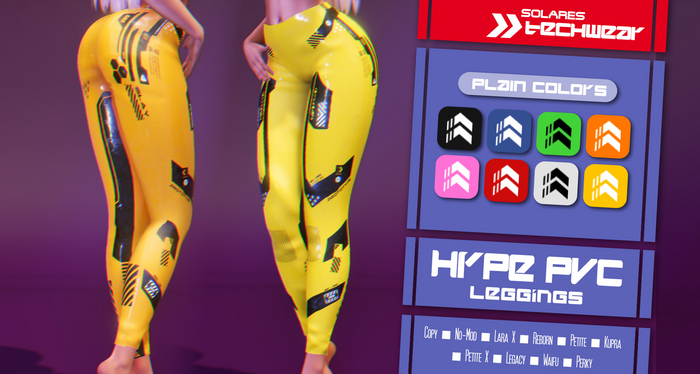 solares >> Hype PVC Leggings - Plains