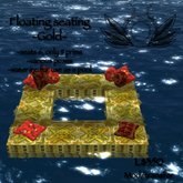 Floating seating platform - gold - flexible seating for use on water or land - stunning ornate textures
