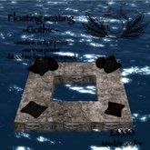 Floating seating platform - dark gothic textures - use on water or land