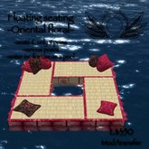 Floating seating platform - oriental bamboo & floral design - for use on water or land :)