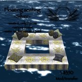 Floating seating platform - silver - flexible seating for use on water or land - stunning ornate textures