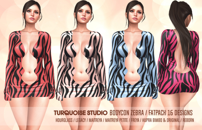 [TS] BODYCON ZEBRA- Kupra Bimbo Origi - Reborn - Maitreya Lara Petite - Freya - Legacy - Hourglass  [FATPACK]