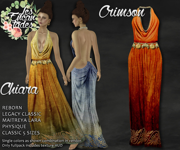 *LE* Chiara Crimson - Greek / Roman Toga