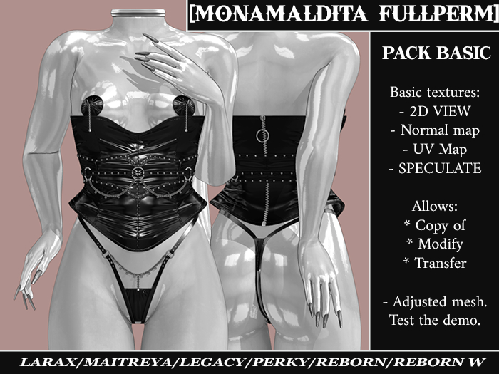 *PROMO* 08/07/2026 - 01/08/2026! #82 - MONAMALDITA - Full Perm Set - Lingerie & Corset *DISCOUNT*