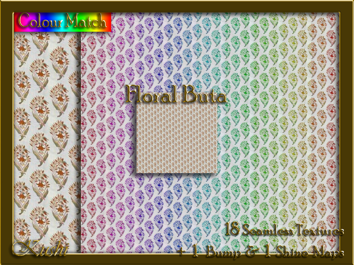 Floral Buta Seamless Texture Pack