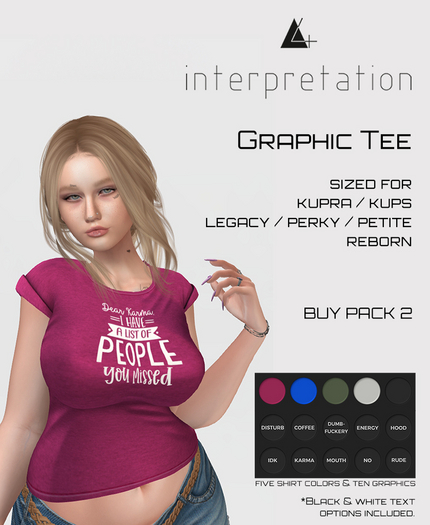 [U4I] Graphic Tee W - Pack 2