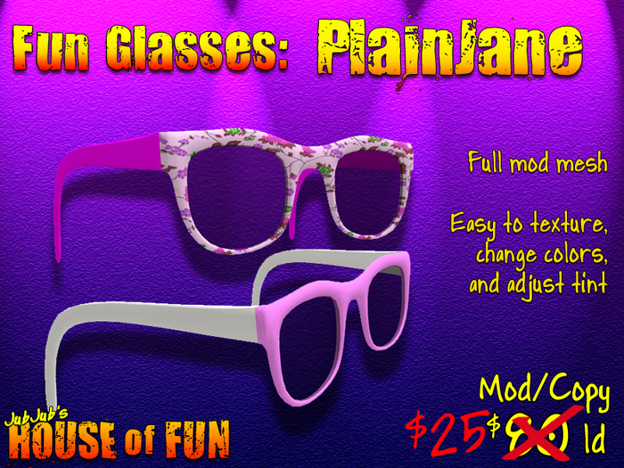 House of Fun: Fun Glasses: PlainJane