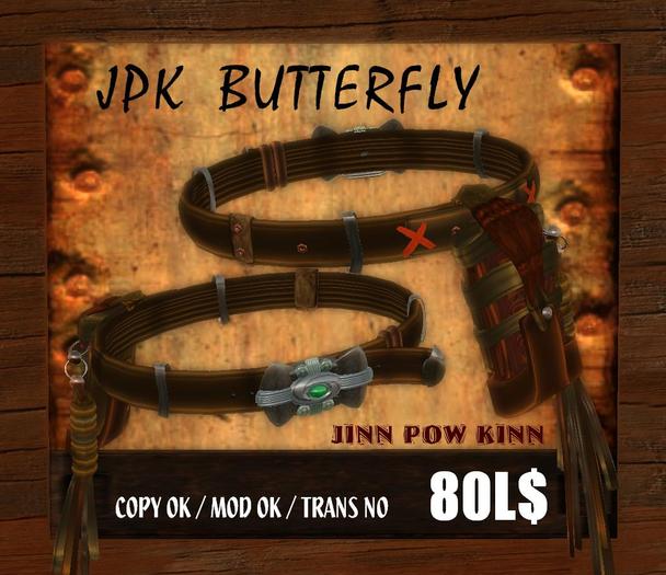 **JPK Leather Belt "Butterfly" BOX