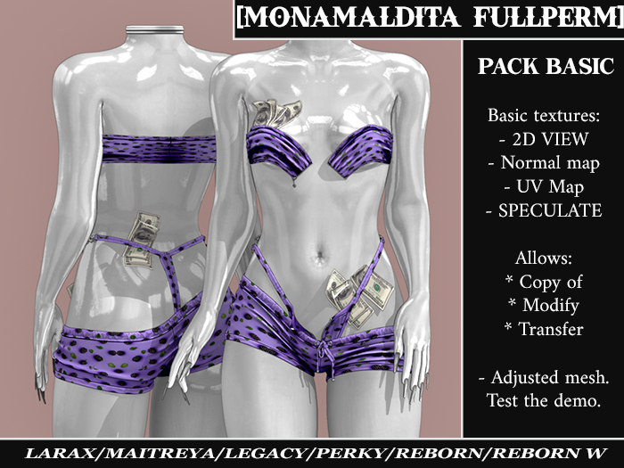 125 - MONAMALDITA - Full Perm Set - Bikini & Short *DISCOUNT*