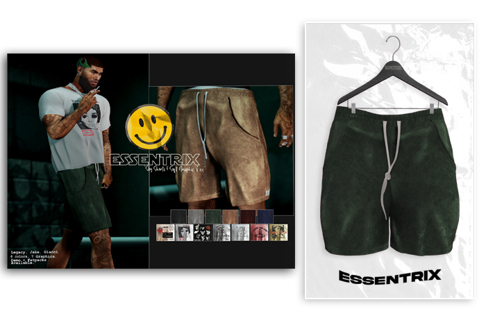 -ESSENTRIX-. Sky Shorts (Green) 