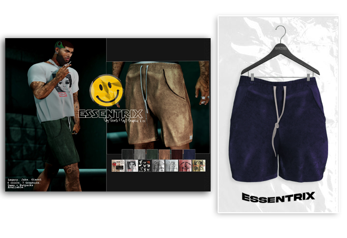 -ESSENTRIX-. Sky Shorts (Blue)