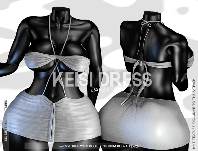 l DARZT l KEISI DRESS I WHITE I PEACH KUPRA