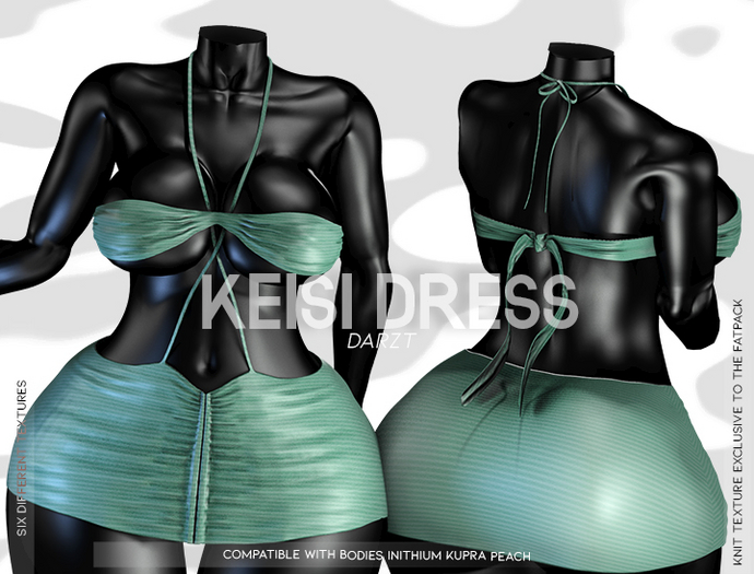 l DARZT l KEISI DRESS I GREEN I PEACH KUPRA