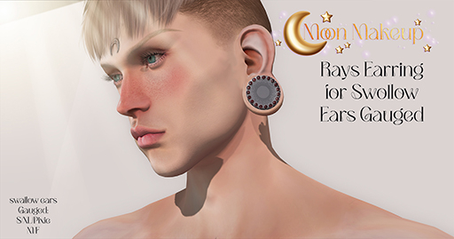 *Moon Makeup* - Rays Earring Swallow Gauged F/M/xl/s/pix
