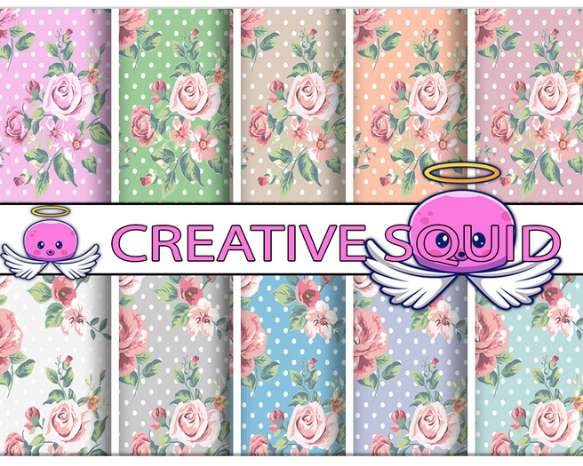 Vintage Roses Seamless Textures